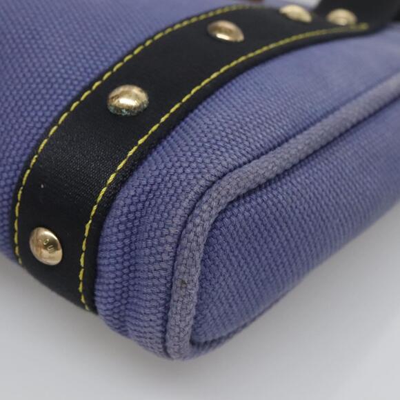 LOUIS VUITTON Antigua Cabas PM Tote Bag Canvas Blue Black M40090 - Picture 10 of 16